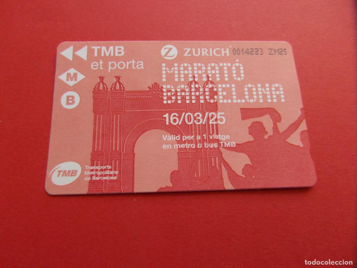 Coleccionismo Billetes de transporte: REF: COL_LBE01 - TARJETA CONMEMORATIVA 16/03/2025 MARATON ZURICH BARCELONA