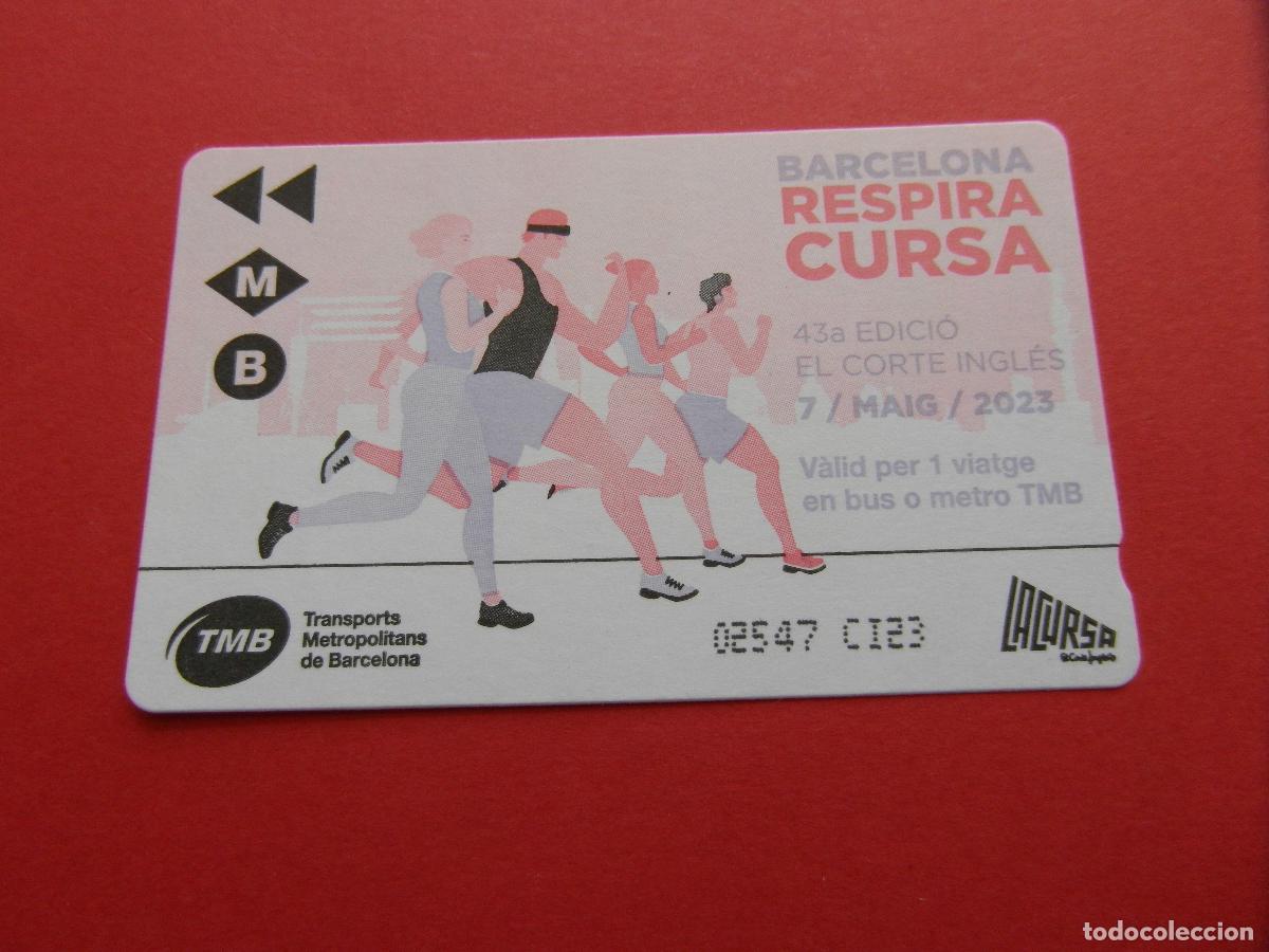 Coleccionismo Billetes de transporte: REF: COL_LBE01 - TARJETA CONMEMORATIVA 07/05/2023 CURSA EL CORTE INGLES 43&ordf; EDICION