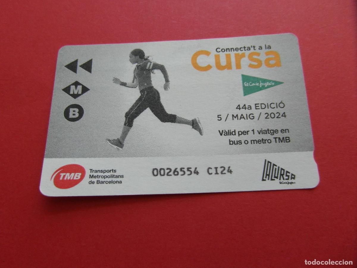 Coleccionismo Billetes de transporte: REF: COL_LBE01 - TARJETA CONMEMORATIVA 05/05/2024 CURSA EL CORTE INGLES 44&ordf; EDICION