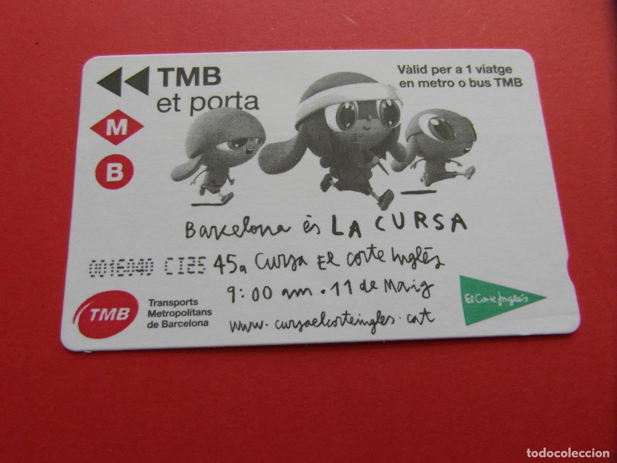 Coleccionismo Billetes de transporte: REF: COL_LBE01 - TARJETA CONMEMORATIVA CURSA EL CORTE INGLES 45&ordf; EDICION