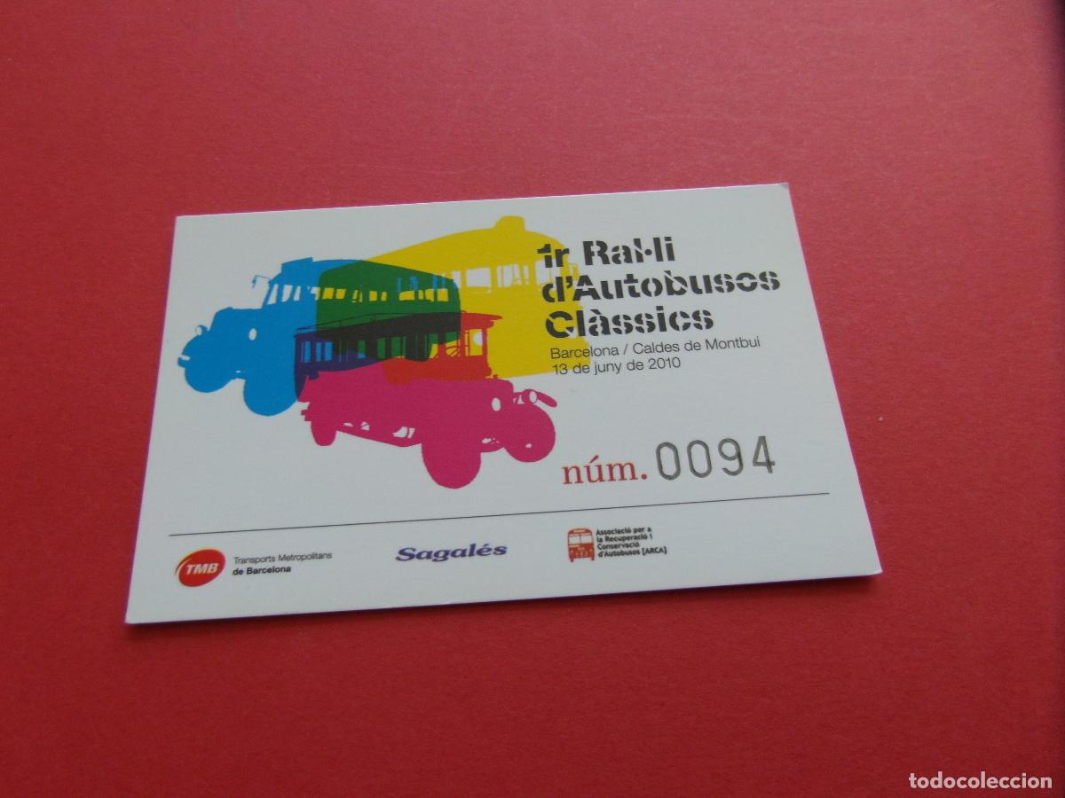 Coleccionismo Billetes de transporte: REF: COL_LBE01 - TARJETA CONMEMORATIVA 1ER RALLY AUTOBUSES CLASICOS 13/06/2010