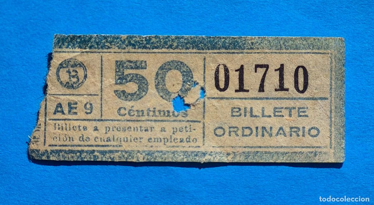 Coleccionismo Billetes de transporte: Billete Capic&uacute;a Transportes Barcelona &ndash; 50 Cts. &ndash; Billete ordinario - 01710