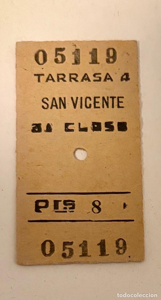 Coleccionismo Billetes de transporte: ANTIGUO BILLETE FERROCARRIL TERRASA - SAN VICENTE 3a Clase