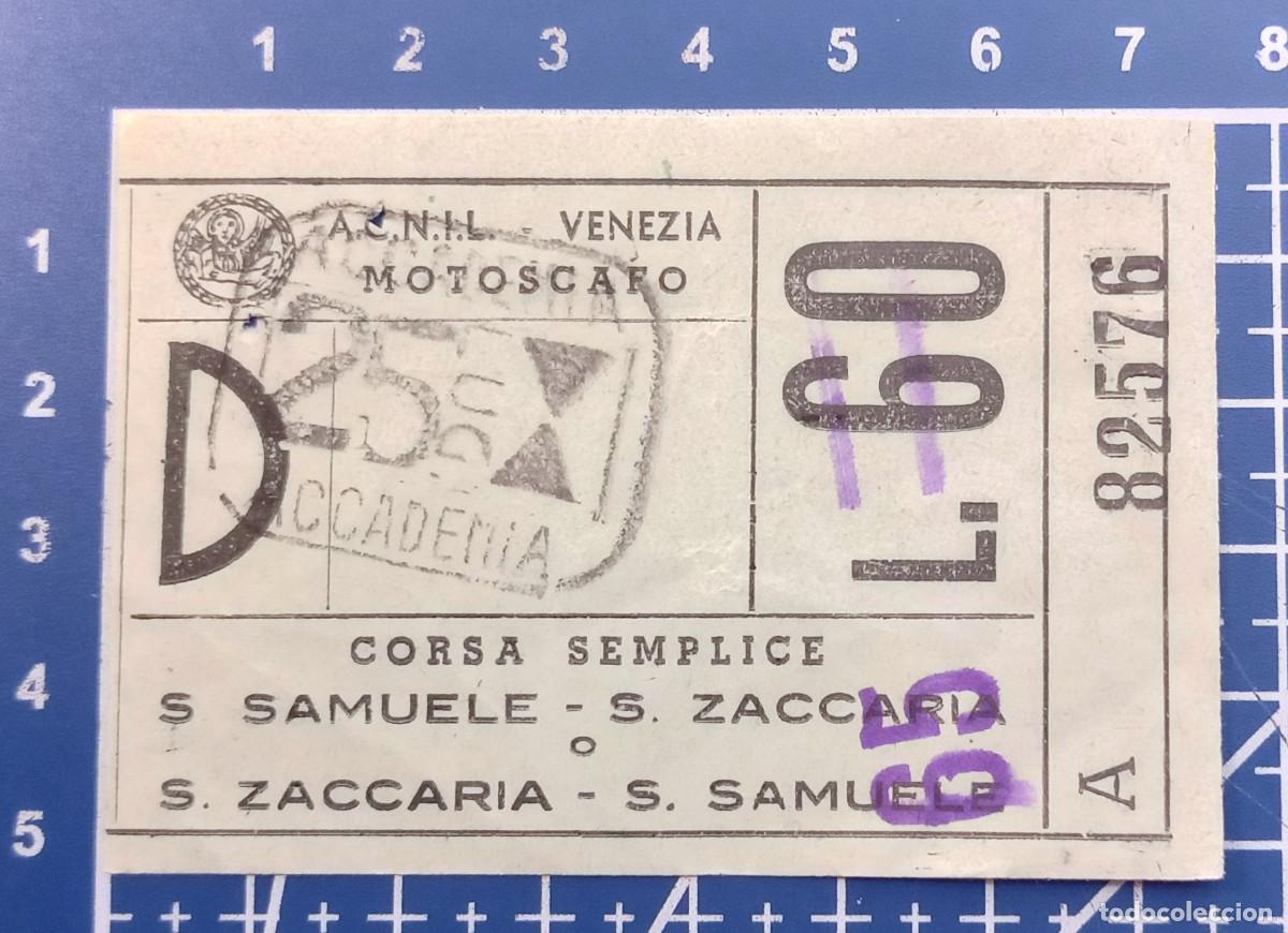 Coleccionismo Billetes de transporte: TIQUET/BILLETE - MOTOSCAFO - VENEZIA