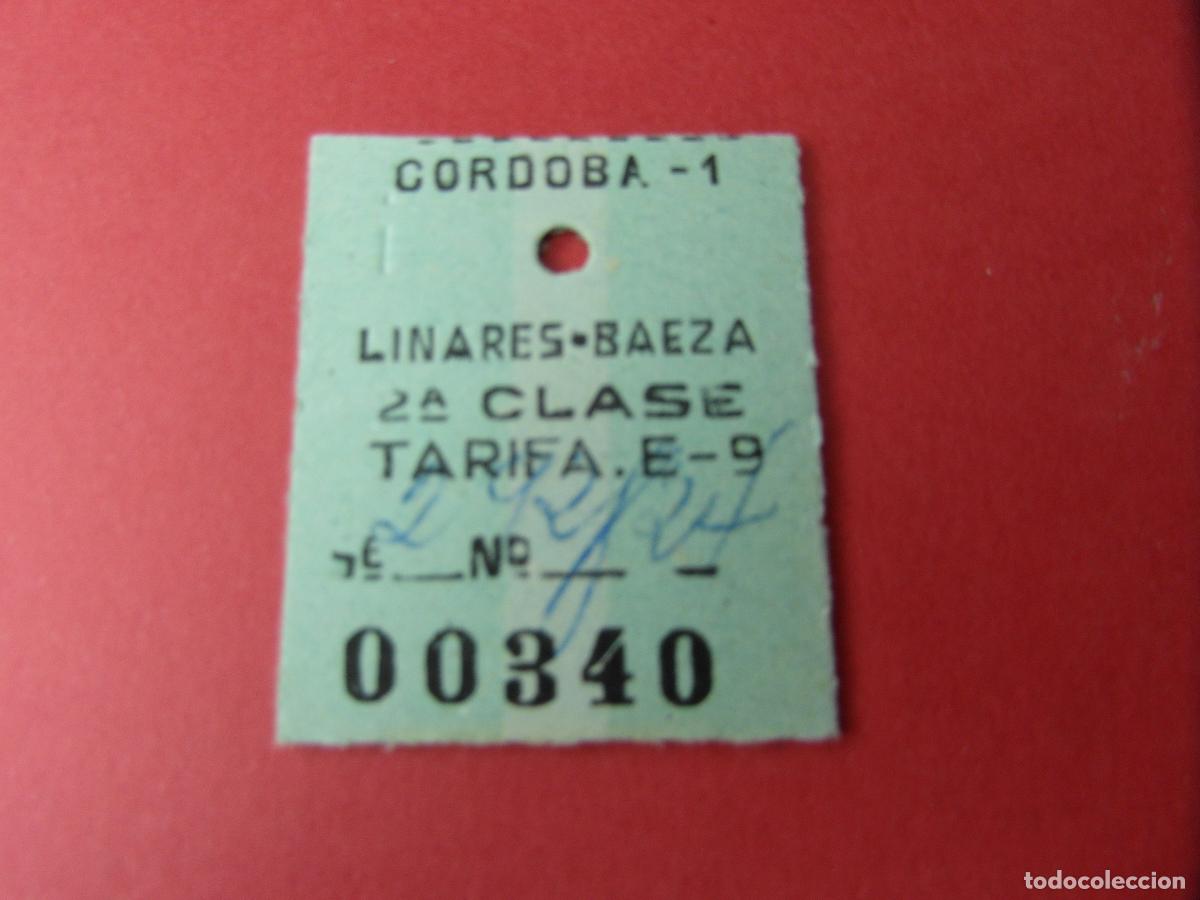 Coleccionismo billetes de transporte: BILLETE CORDOBA 1 LINARES BAEZA TARIFA E-9 SELLO cordoba - VER FOTOS FERROCARRIL MZA RENFE