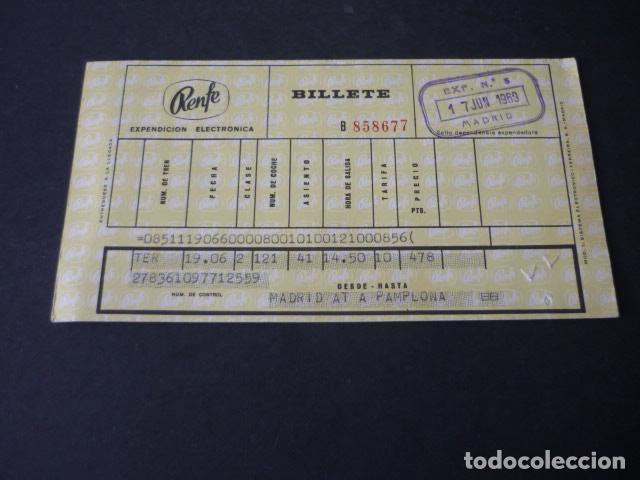 Coleccionismo billetes de transporte: BILLETE DE TREN MADRID A PAMPLONA 1969