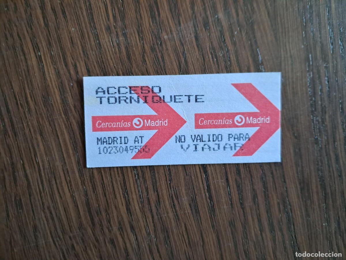 Coleccionismo billetes de transporte: ticket de transporte, cercan&iacute;as Madrid, acceso torniquete, no v&aacute;lido para viajar.