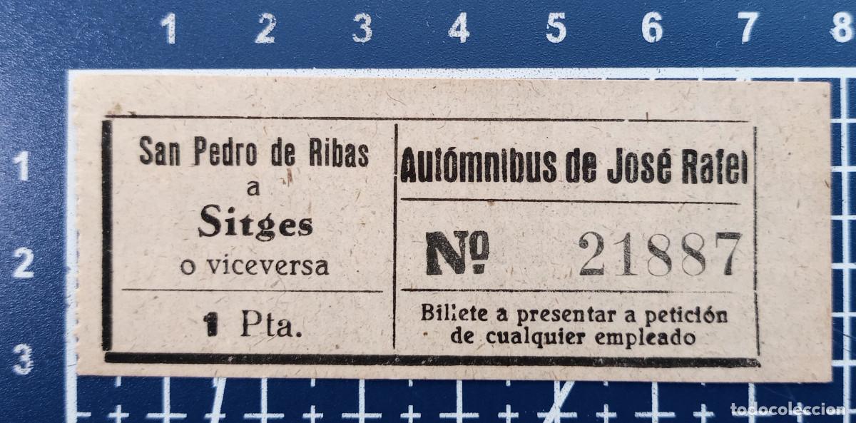 Coleccionismo billetes de transporte: BILLETE/TIQUET - AUTOMNIBUS DE JOS&Eacute; RAFEL - SAN PEDRO DE RIBAS - SITGES - 1943