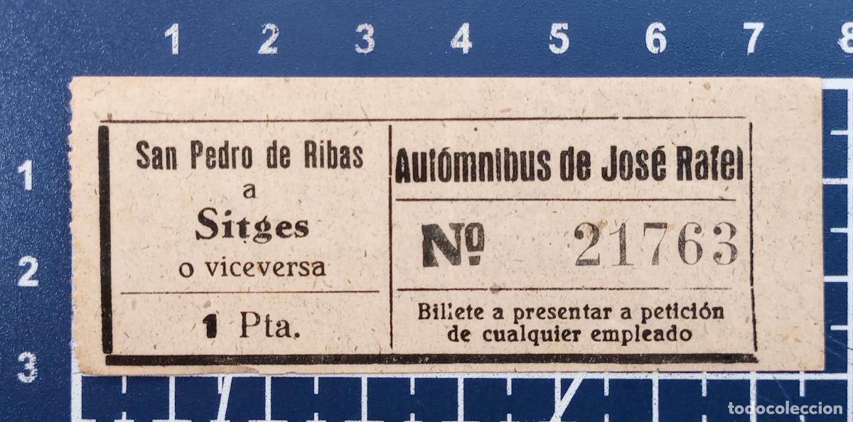 Coleccionismo billetes de transporte: BILLETE/TIQUET - AUTOMNIBUS DE JOS&Eacute; RAFEL - SAN PEDRO DE RIBAS - SITGES - 1943