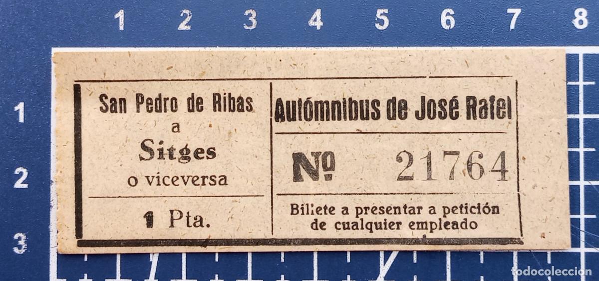 Coleccionismo billetes de transporte: BILLETE/TIQUET - AUTOMNIBUS DE JOS&Eacute; RAFEL - SAN PEDRO DE RIBAS - SITGES - 1943