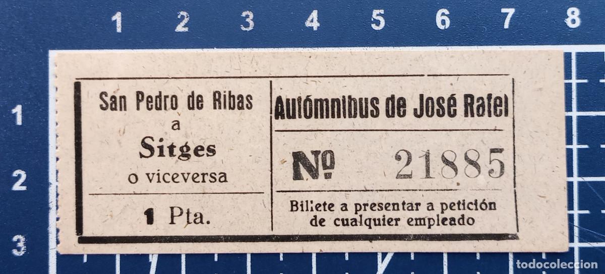 Coleccionismo billetes de transporte: BILLETE/TIQUET - AUTOMNIBUS DE JOS&Eacute; RAFEL - SAN PEDRO DE RIBAS - SITGES - 1943