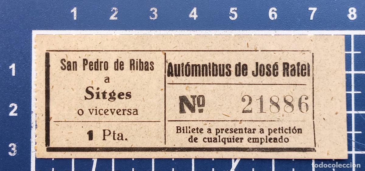 Coleccionismo billetes de transporte: BILLETE/TIQUET - AUTOMNIBUS DE JOS&Eacute; RAFEL - SAN PEDRO DE RIBAS - SITGES - 1943