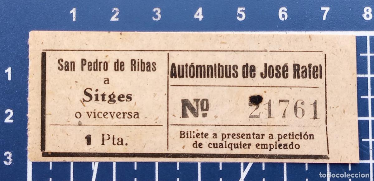 Coleccionismo billetes de transporte: BILLETE/TIQUET - AUTOMNIBUS DE JOS&Eacute; RAFEL - SAN PEDRO DE RIBAS - SITGES - 1943
