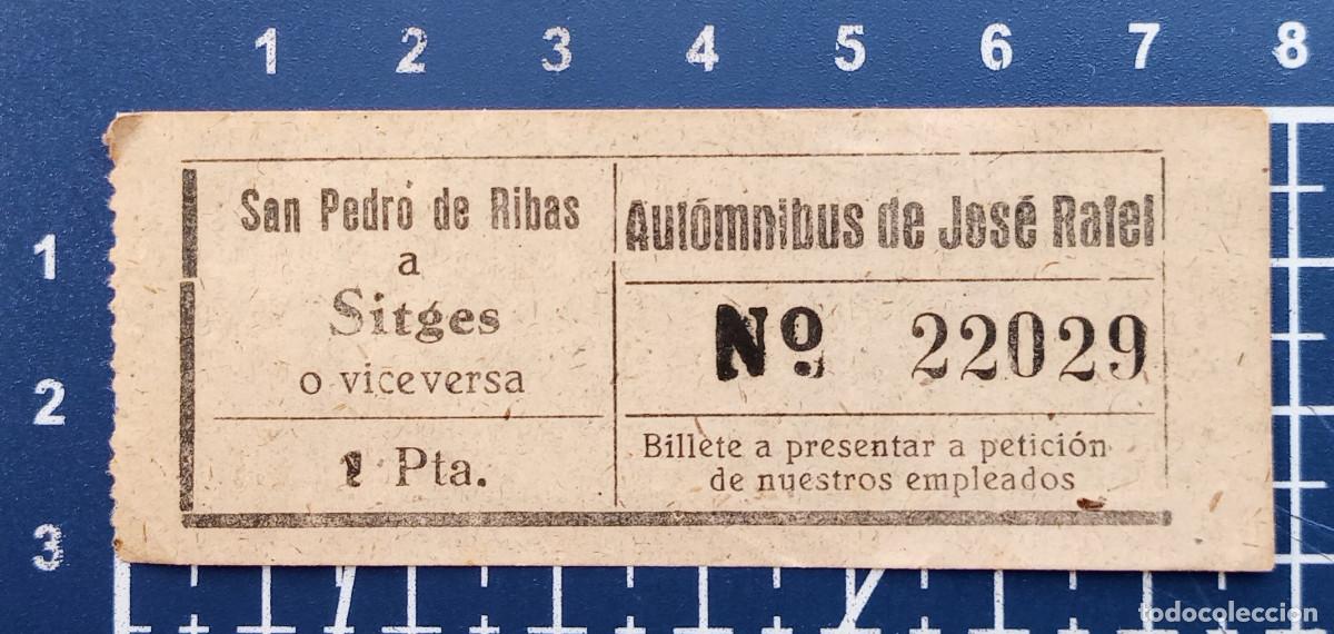 Coleccionismo billetes de transporte: BILLETE/TIQUET - AUTOMNIBUS DE JOS&Eacute; RAFEL - SAN PEDRO DE RIBAS - SITGES - 1943