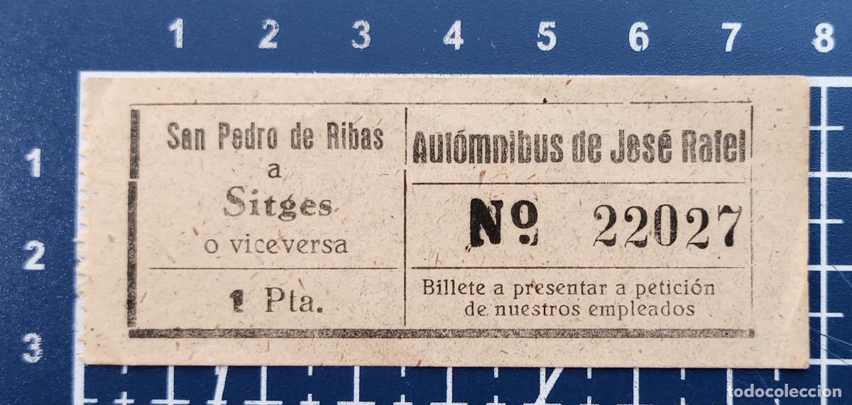 Coleccionismo billetes de transporte: BILLETE/TIQUET - AUTOMNIBUS DE JOS&Eacute; RAFEL - SAN PEDRO DE RIBAS - SITGES - 1943