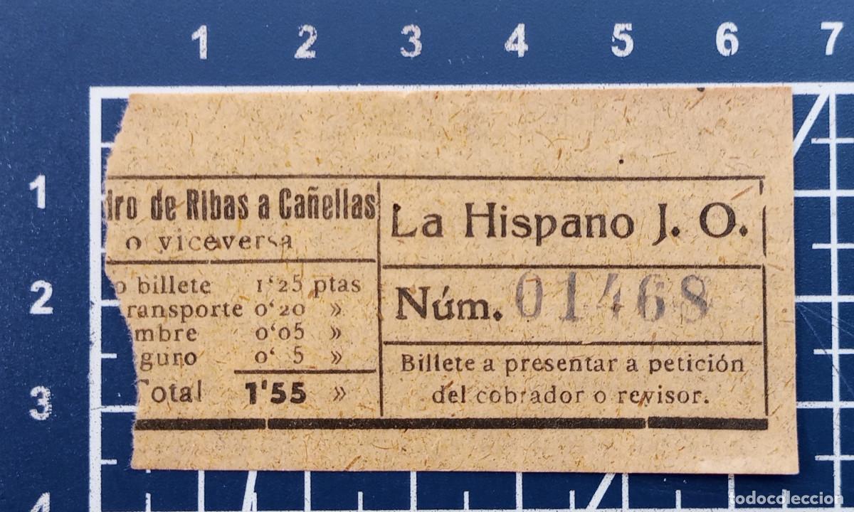 Coleccionismo billetes de transporte: BILLETE/TIQUET - LA HISPANO J.O. - SAN PEDRO DE RIBAS A CA&Ntilde;ELLAS - 1943