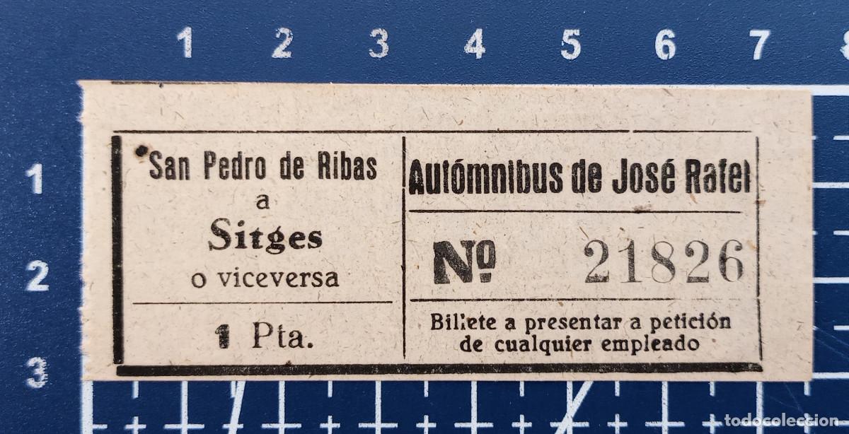 Coleccionismo billetes de transporte: BILLETE/TIQUET - AUTOMNIBUS DE JOS&Eacute; RAFEL - SAN PEDRO DE RIBAS - SITGES - 1943