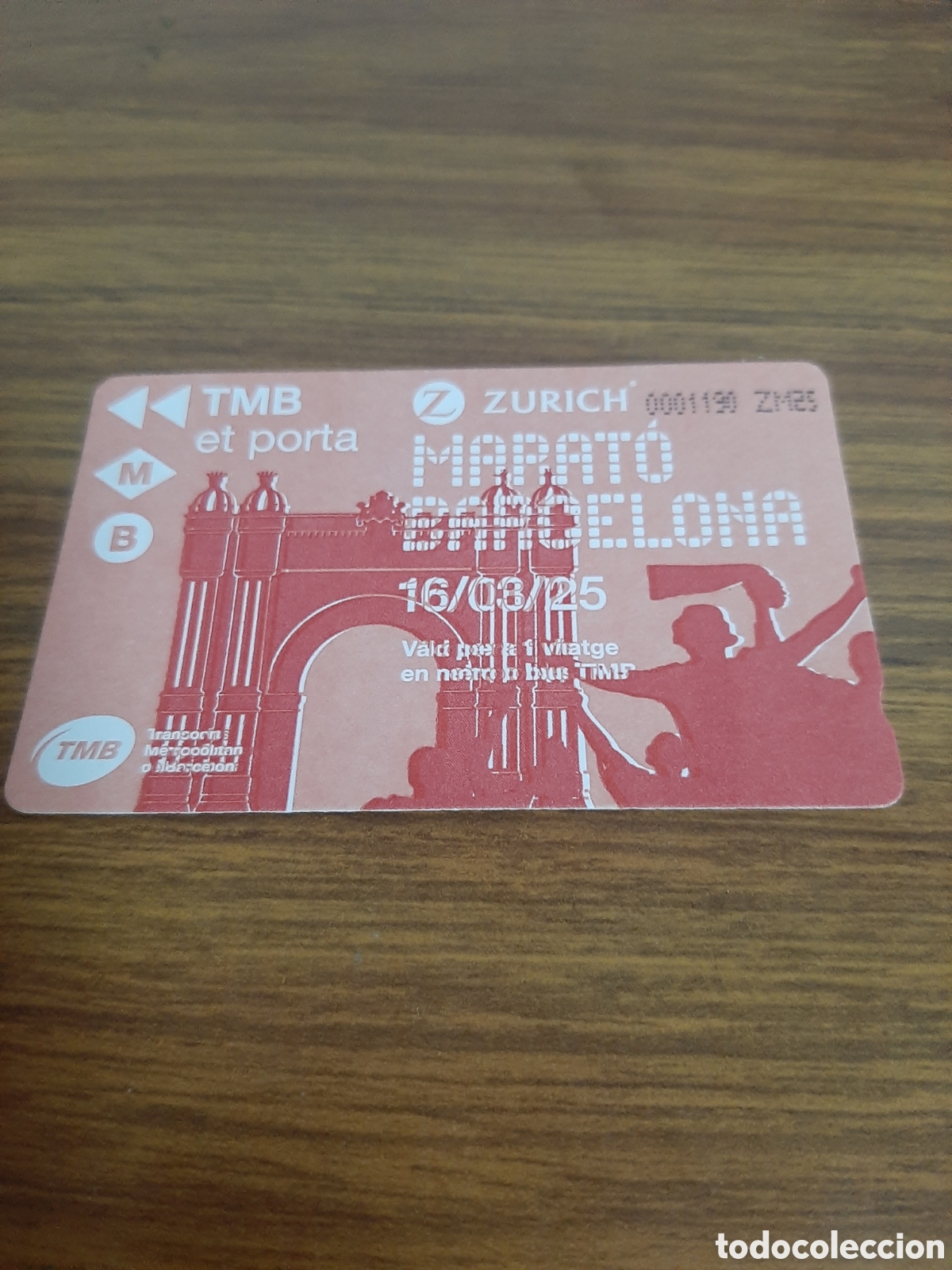 Coleccionismo billetes de transporte: TARJETA TRANSPORTE COMMEMORATIVA MARATO BARCELONA 2025