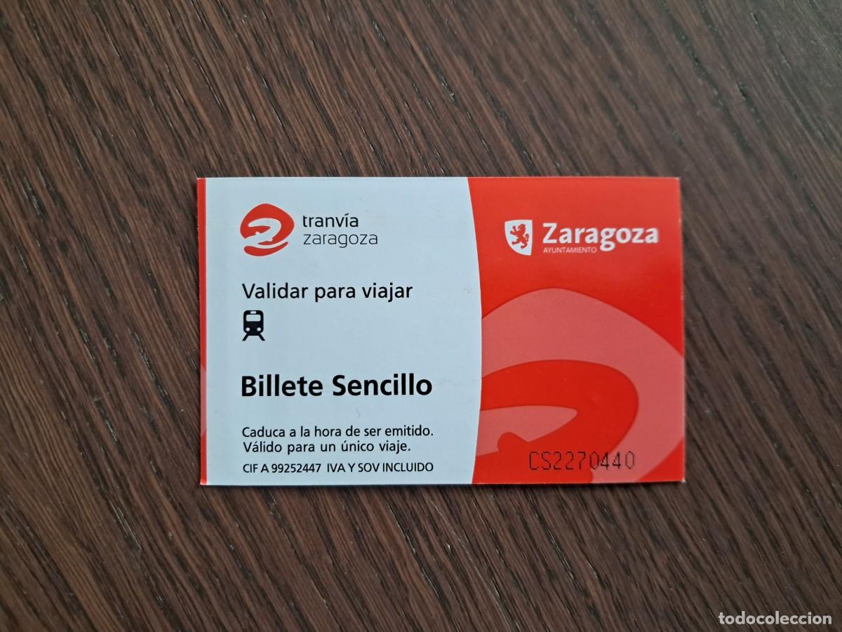 Coleccionismo billetes de transporte: billete de transporte, tranv&iacute;a Zaragoza.
