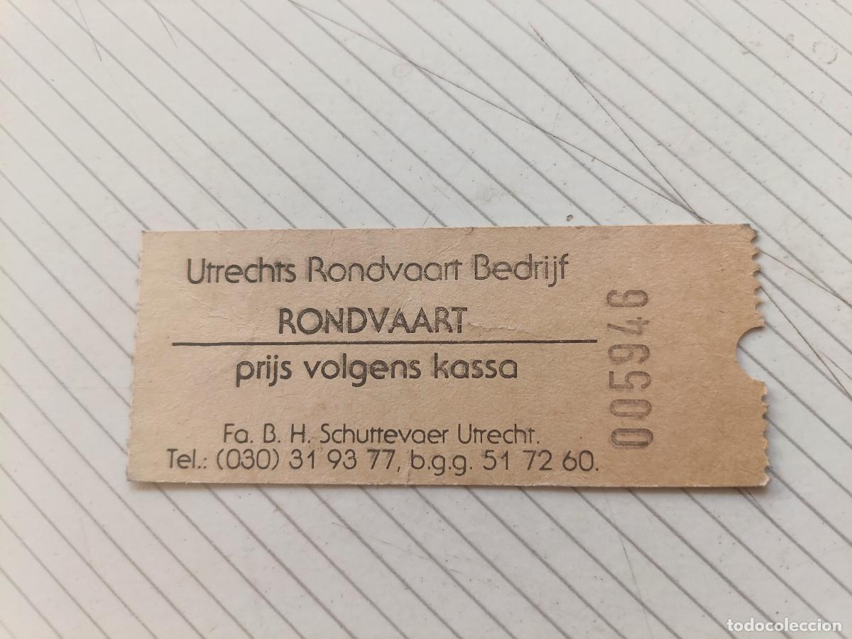 Coleccionismo billetes de transporte: Holanda, Utrecht. Billete de transporte