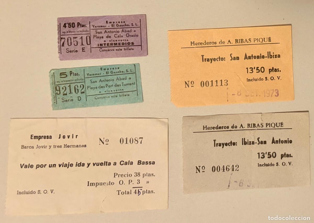 Coleccionismo billetes de transporte: LOTE BILLETES AUTOBUS IBIZA - DIFERENTES RECORRIDOS - A&Ntilde;OS 70