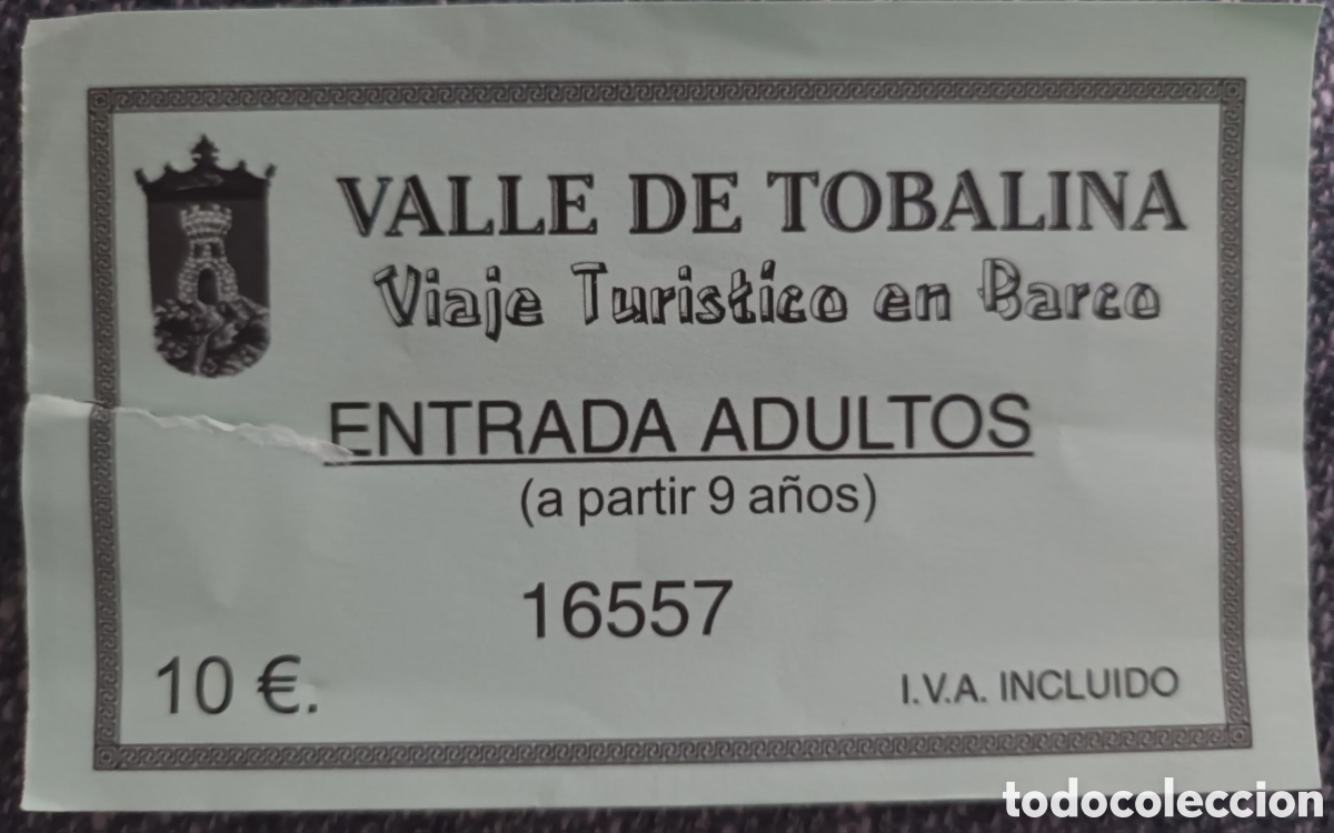 Coleccionismo billetes de transporte: BILLETE BARCO. VALLE DE TOBALINA