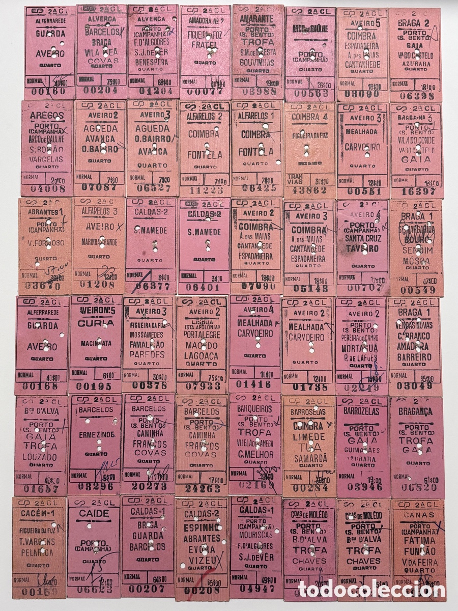 Coleccionismo billetes de transporte: Billetes - tickets Ferrocarril Portugal Edmonson - Lote 1