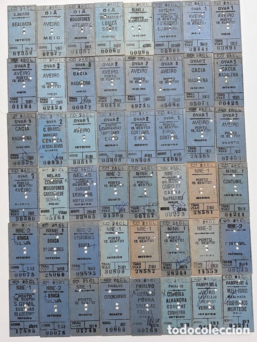 Coleccionismo billetes de transporte: Billetes - tickets Ferrocarril Portugal Edmonson - Lote 3