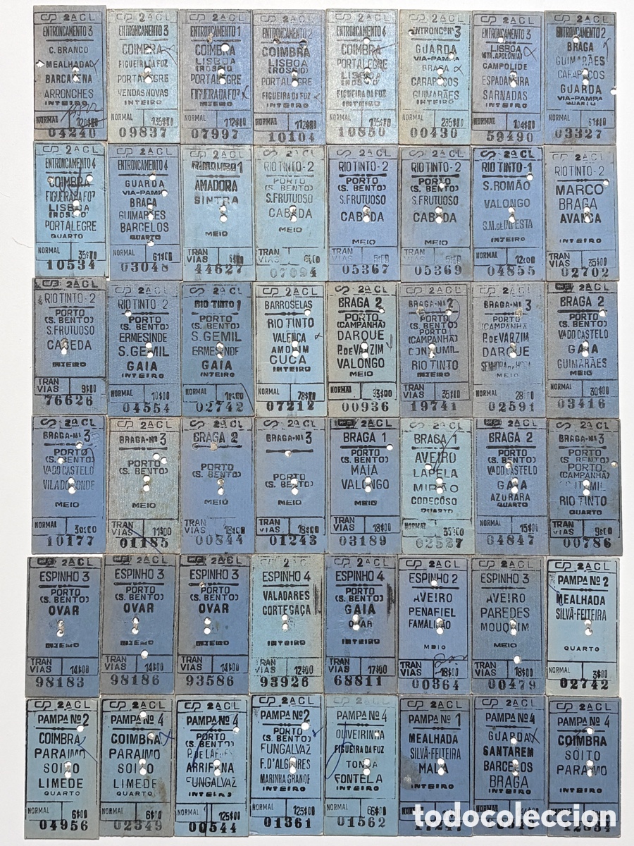 Coleccionismo billetes de transporte: Billetes - tickets Ferrocarril Portugal Edmonson - Lote 4