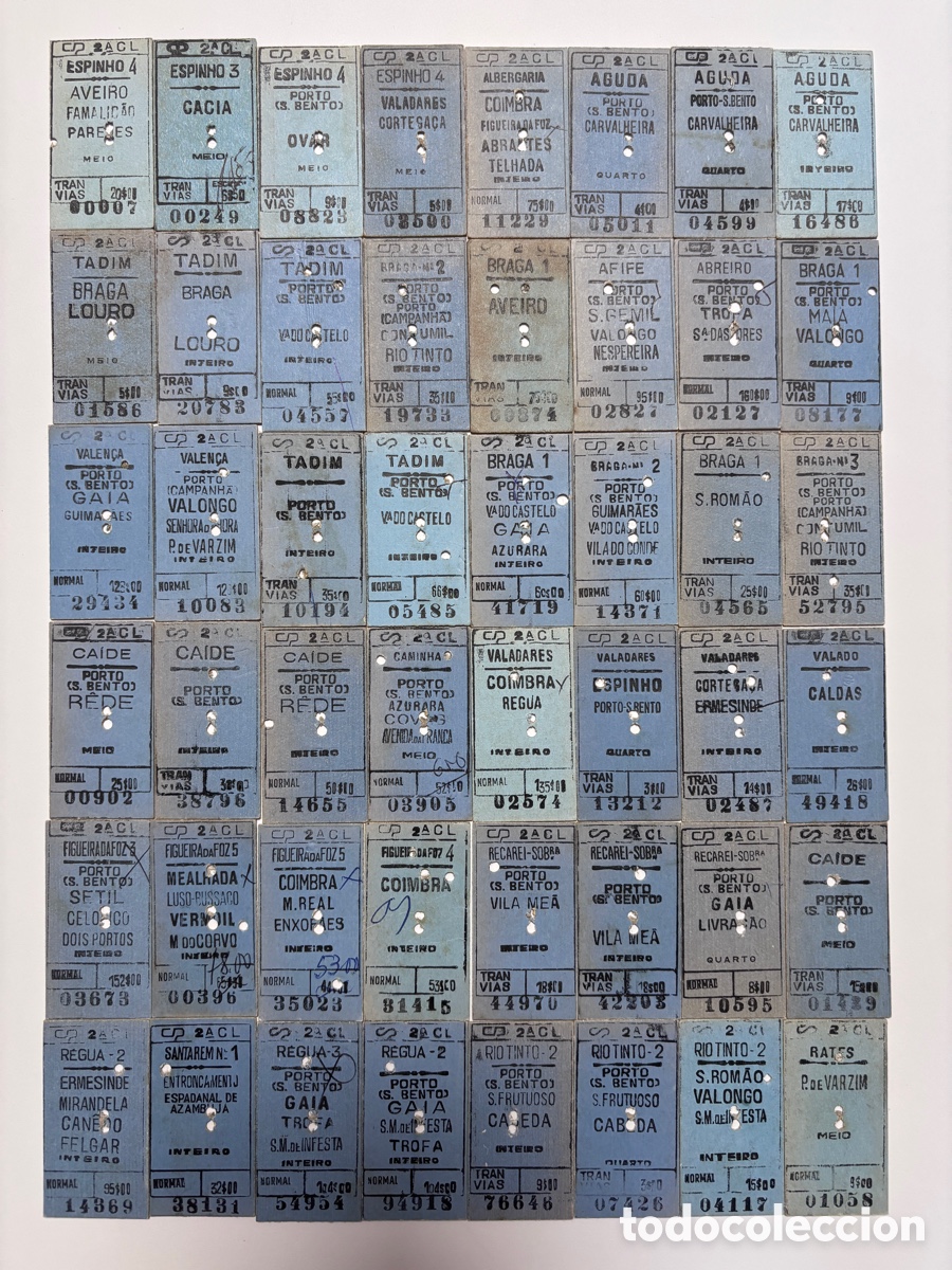 Coleccionismo billetes de transporte: Billetes - tickets Ferrocarril Portugal Edmonson - Lote 7