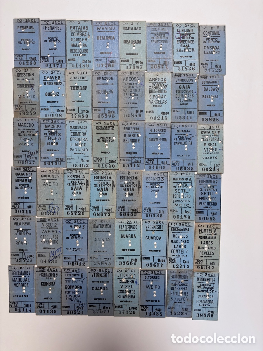Coleccionismo billetes de transporte: Billetes - tickets Ferrocarril Portugal Edmonson - Lote 8