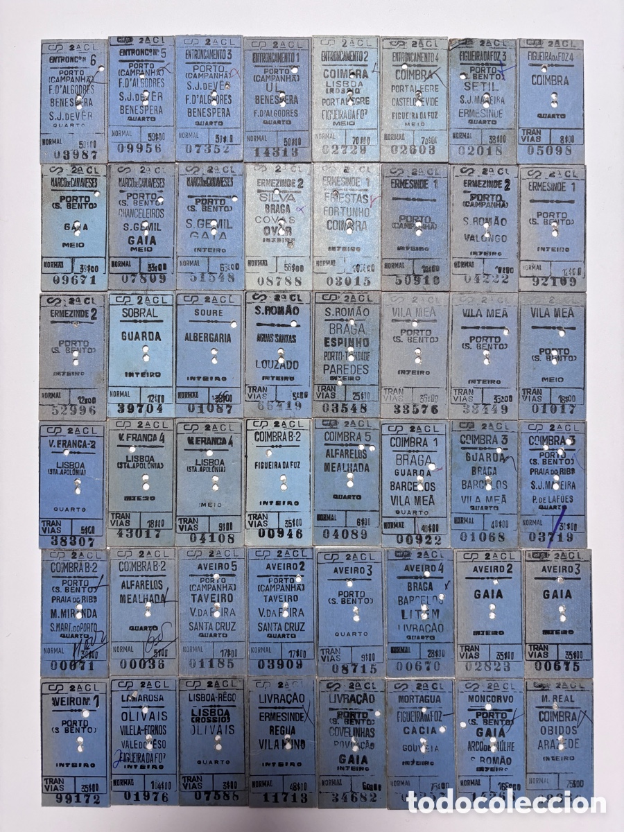 Coleccionismo billetes de transporte: Billetes - tickets Ferrocarril Portugal Edmonson - Lote 9