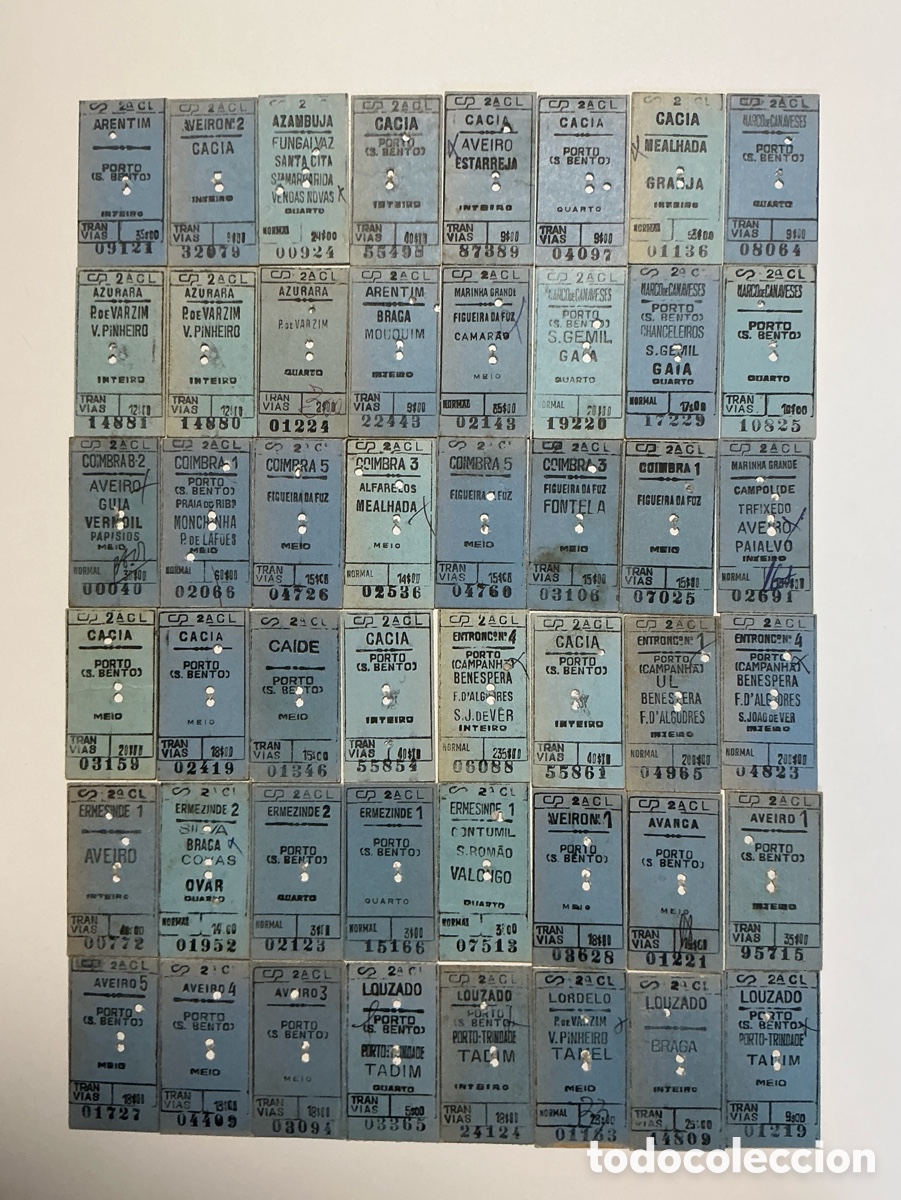 Coleccionismo billetes de transporte: Billetes - tickets Ferrocarril Portugal Edmonson - Lote 10