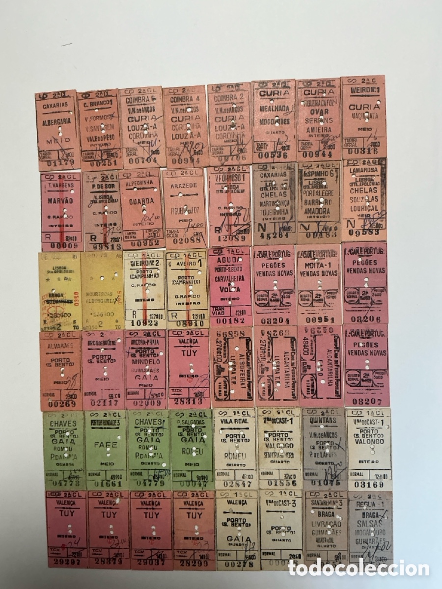 Coleccionismo billetes de transporte: Billetes - tickets Ferrocarril Portugal Edmonson - Lote 11