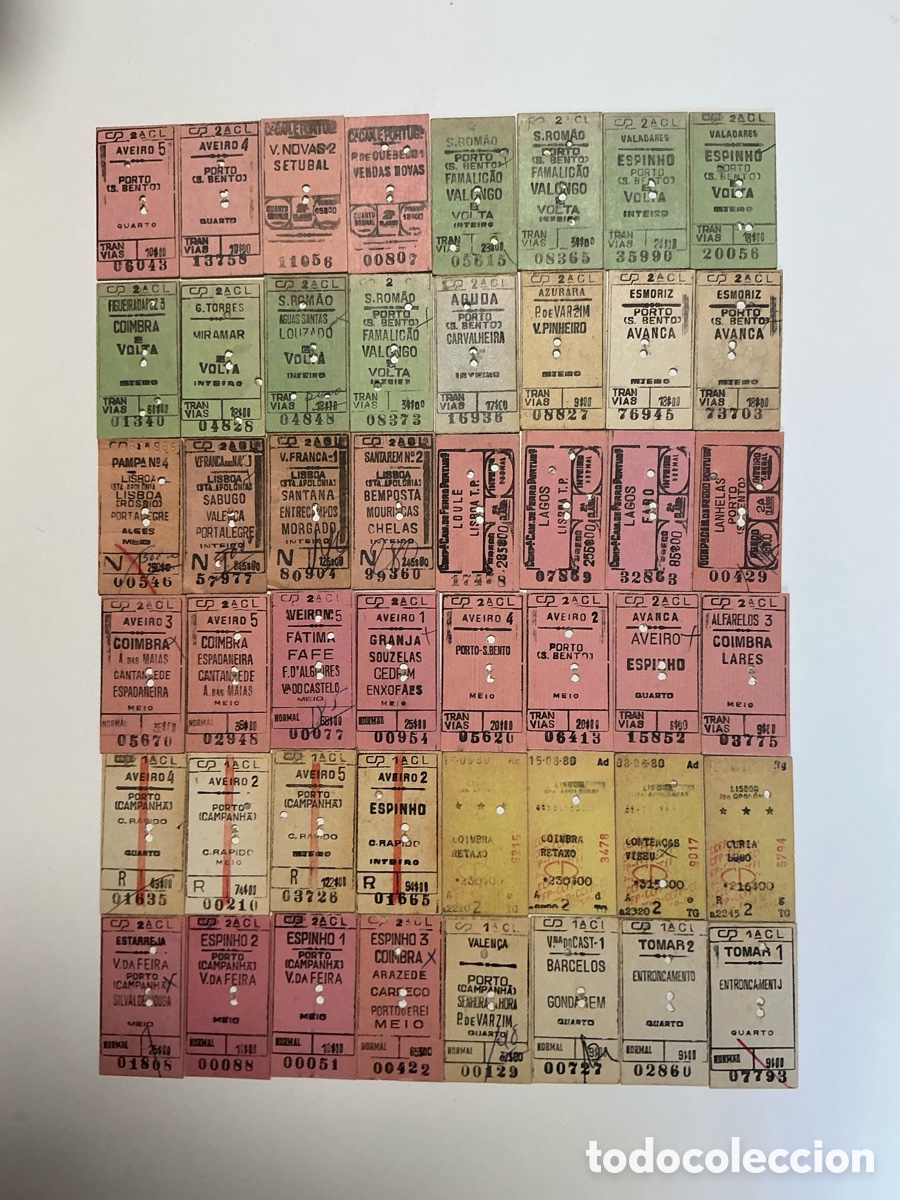 Coleccionismo billetes de transporte: Billetes - tickets Ferrocarril Portugal Edmonson - Lote 13