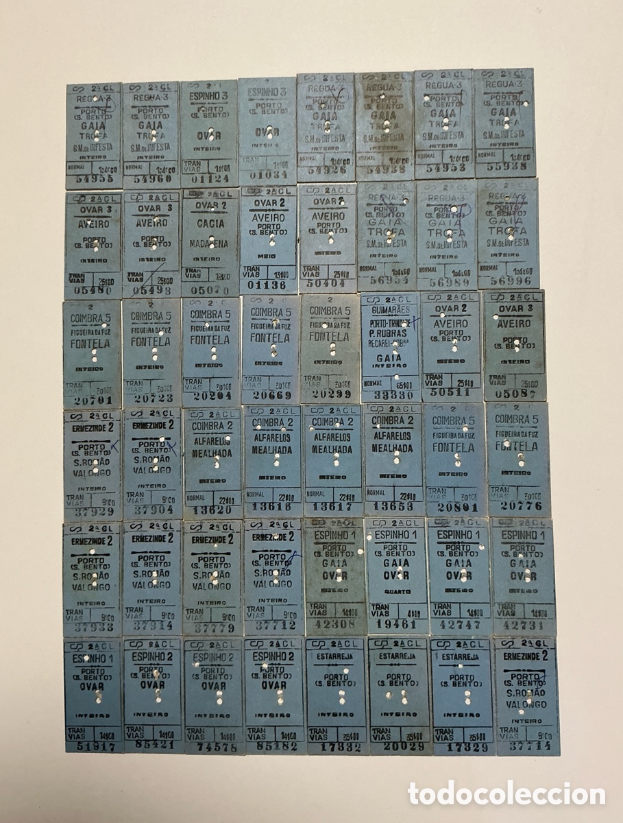 Coleccionismo billetes de transporte: Billetes - tickets Ferrocarril Portugal Edmonson - Lote 15