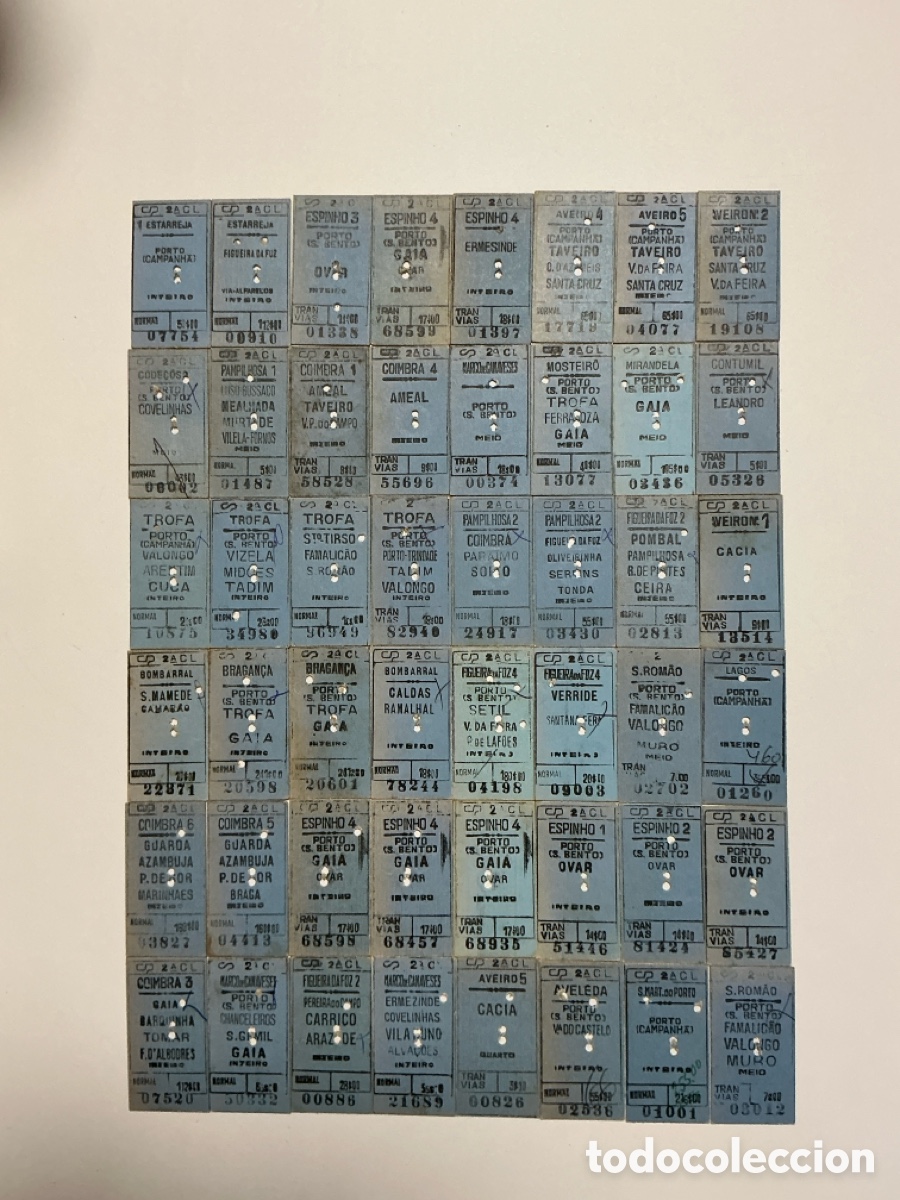 Coleccionismo billetes de transporte: Billetes - tickets Ferrocarril Portugal Edmonson - Lote 17