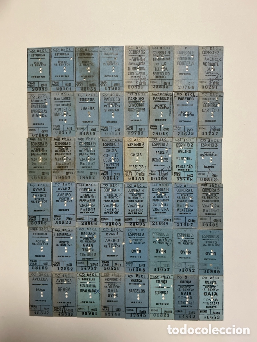 Coleccionismo billetes de transporte: Billetes - tickets Ferrocarril Portugal Edmonson - Lote 19