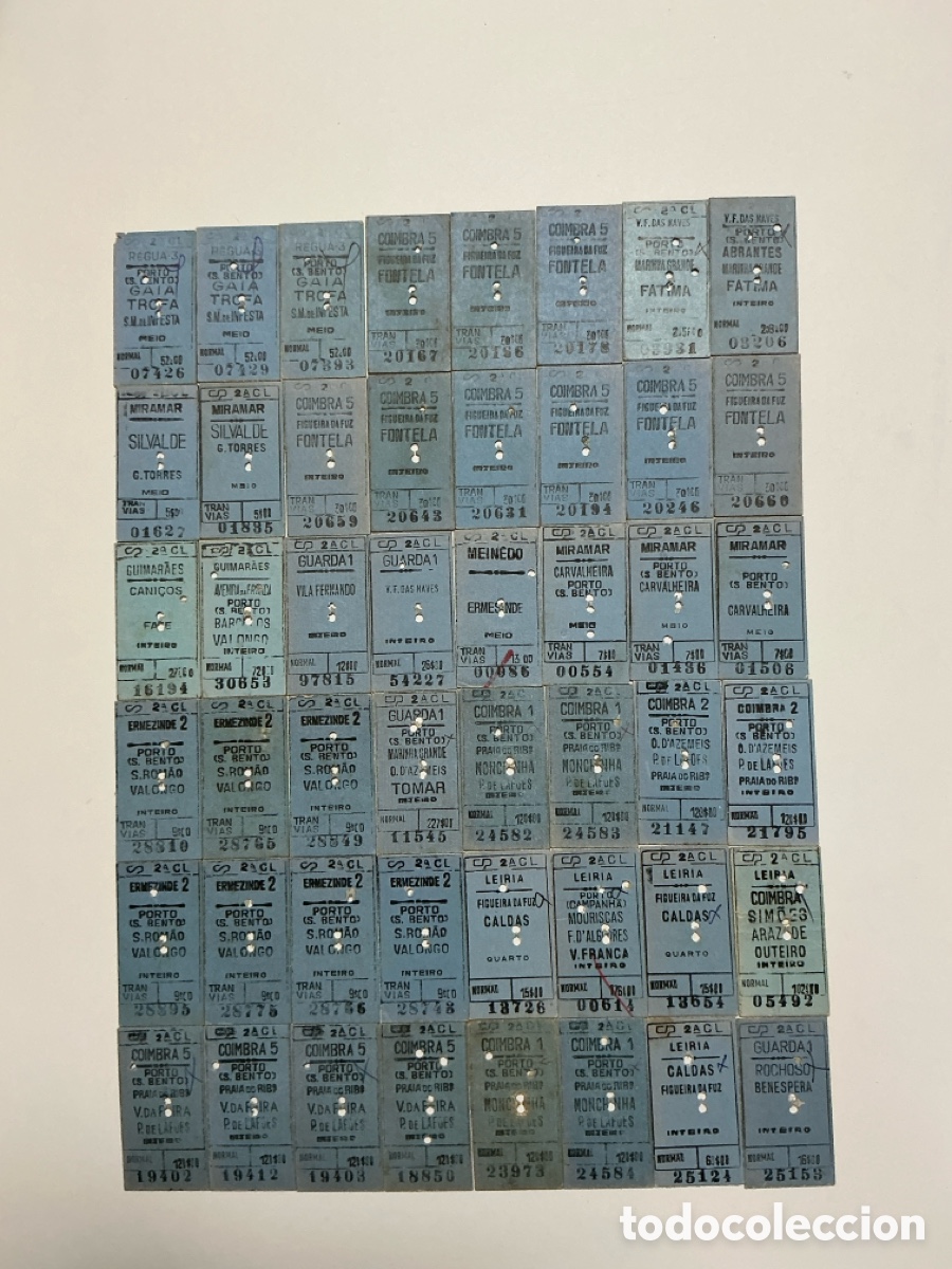 Coleccionismo billetes de transporte: Billetes - tickets Ferrocarril Portugal Edmonson - Lote 20