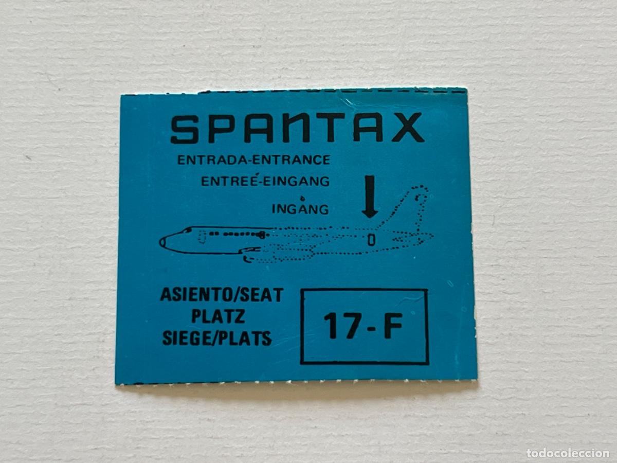 Coleccionismo billetes de transporte: Ticket transporte a&eacute;reo SPANTAX para pasajero