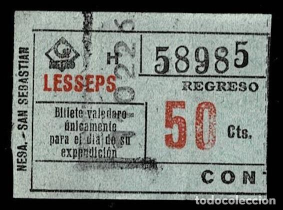 Coleccionismo billetes de transporte: 0212 GRAN METRO DE BARCELONA - Billete CAPICUA de REGRESO 50 cts - Serie H- de LESSEPSI n&ordm; 58985 Us