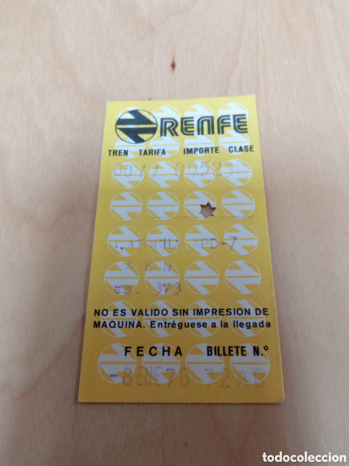 Coleccionismo billetes de transporte: Billete tren Renfe Madrid/Atocha - Ja&eacute;n 8 enero 1978