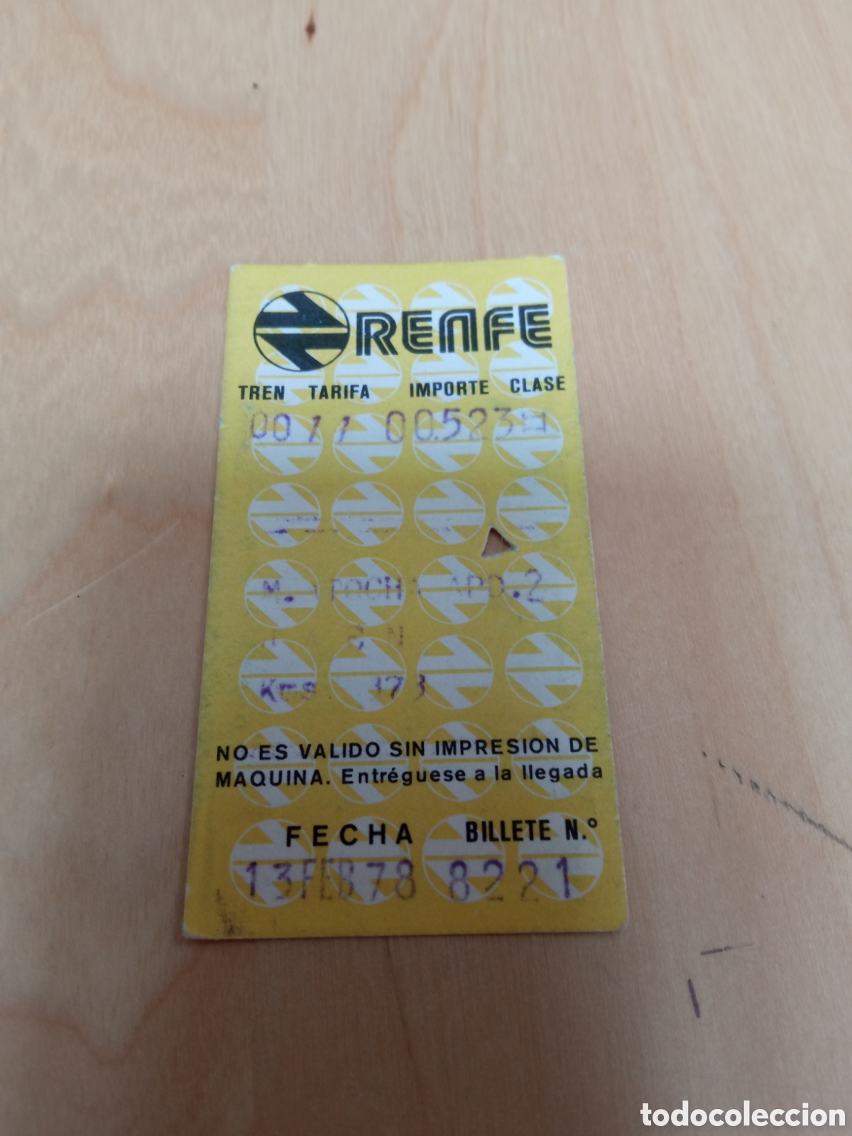 Coleccionismo billetes de transporte: Billete tren Renfe Madrid/Atocha - Ja&eacute;n 13 febrero 1978