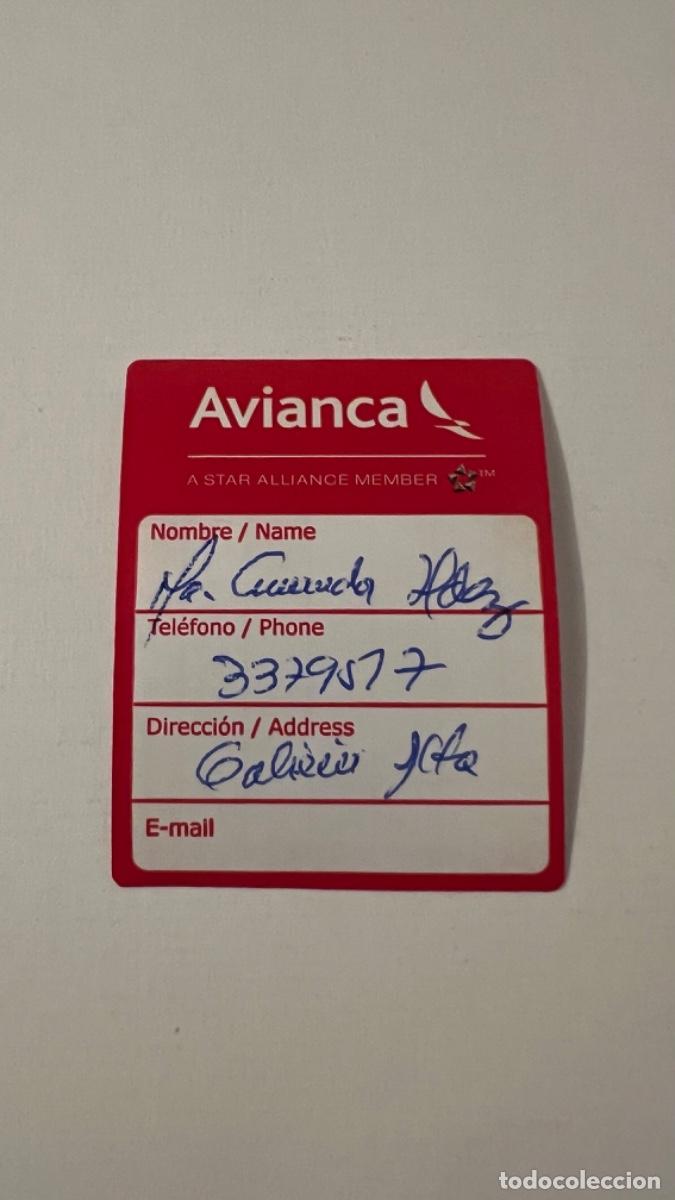 Coleccionismo billetes de transporte: Billete pasajero transporte a&eacute;reo AVIANCA