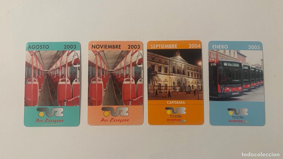 Coleccionismo billetes de transporte: Billete pasajero transporte 4 bonos meses BUS DE ZARAGOZA
