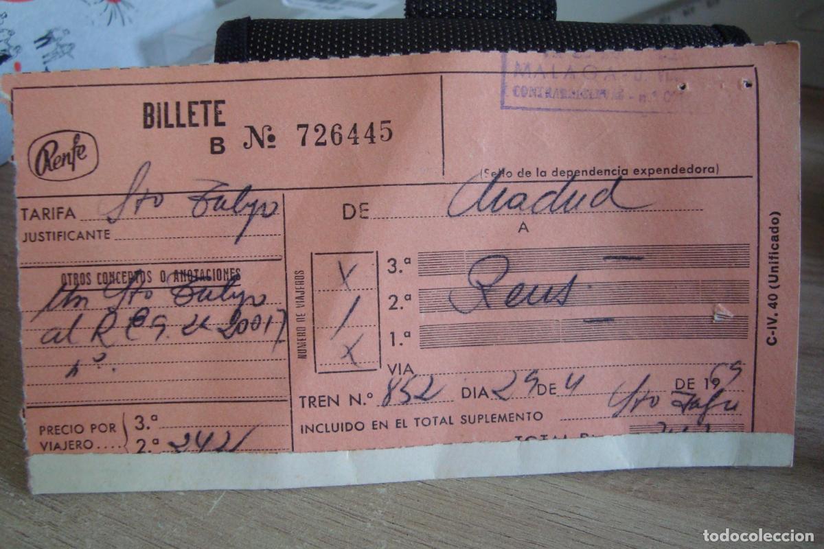 Coleccionismo billetes de transporte: ANTIGUO BILLETE TREN RENFE MADRID - REUS 1969