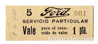 Coleccionismo billetes de transporte: Billete Transporte Ford Servicio Particular