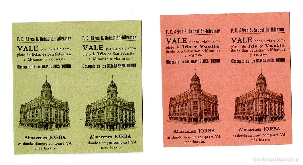 Coleccionismo billetes de transporte: Dos Billetes A&eacute;reo S.Sebasti&aacute;n - Miramar