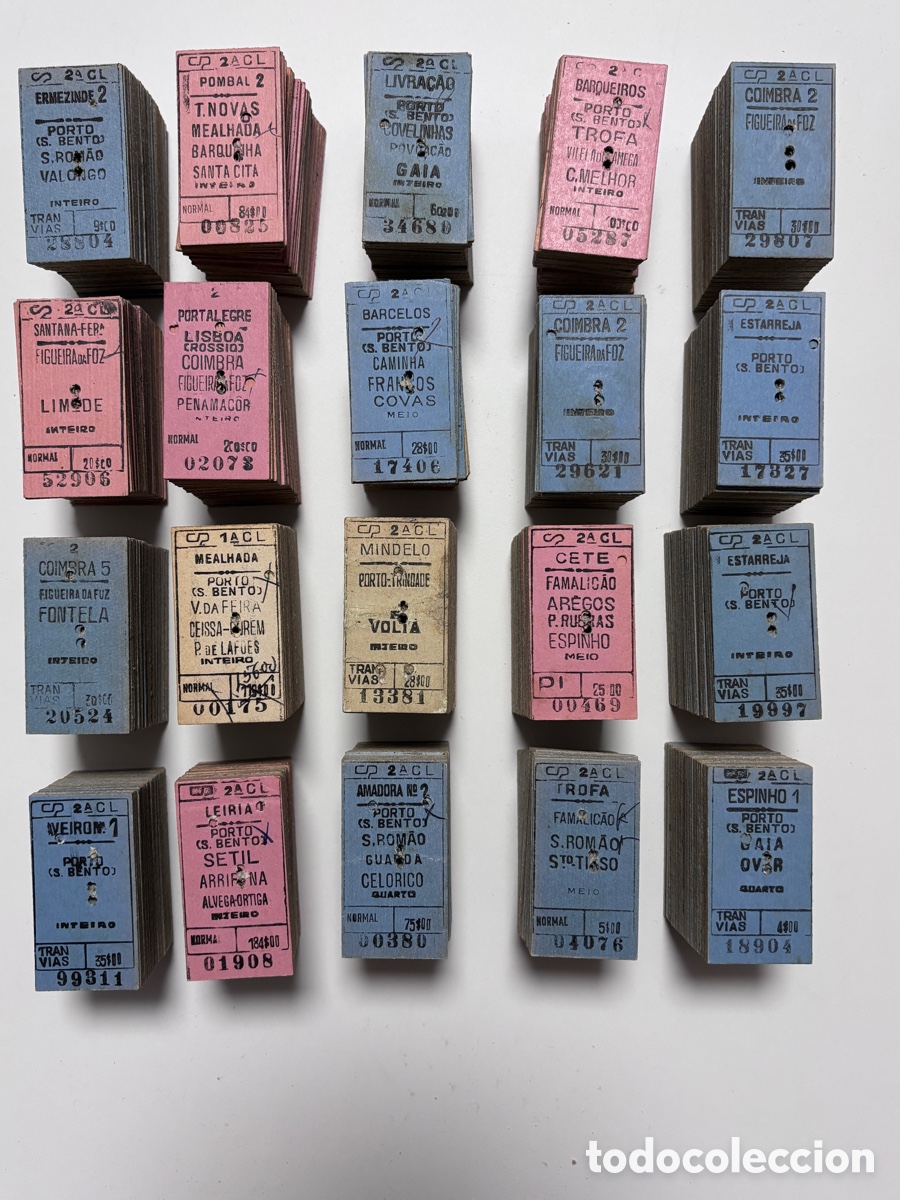 Coleccionismo billetes de transporte: Billetes - tickets Ferrocarril Portugal Edmonson - Lote 21