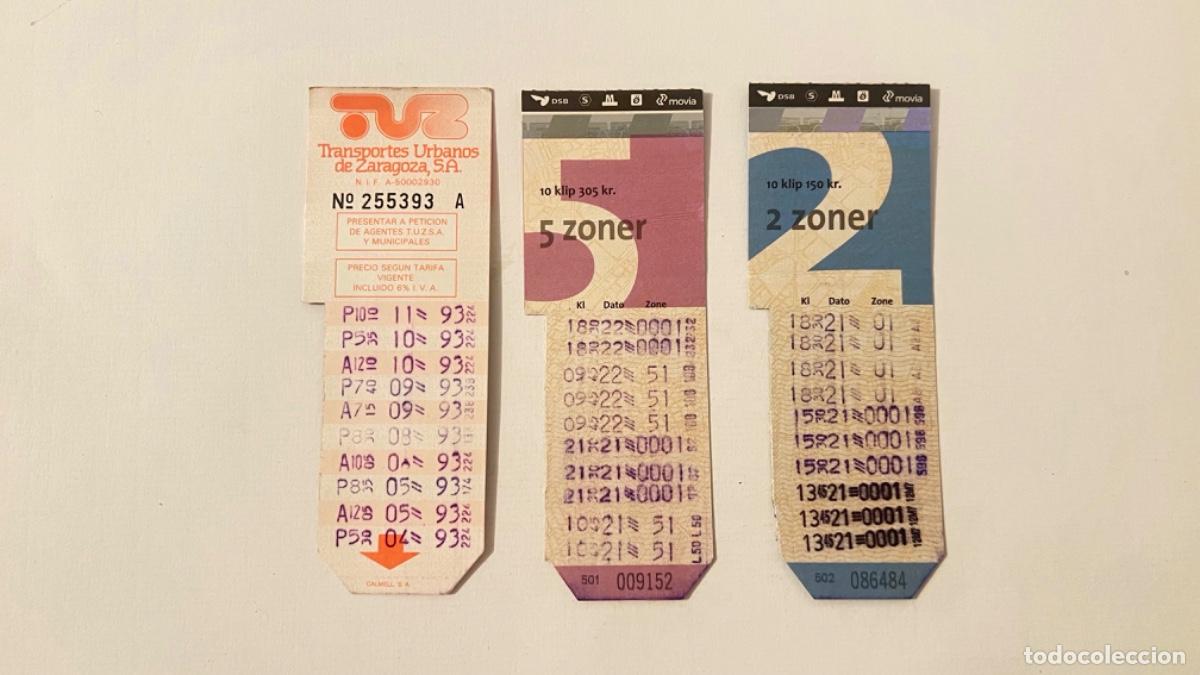 Coleccionismo billetes de transporte: 3 bonob&uacute;s transporte billete bus para colecci&oacute;n